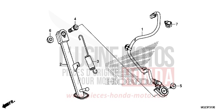 STAND for CBR500R ABS PEARL HIMALAYAS WHITE (NHA87) from 2013